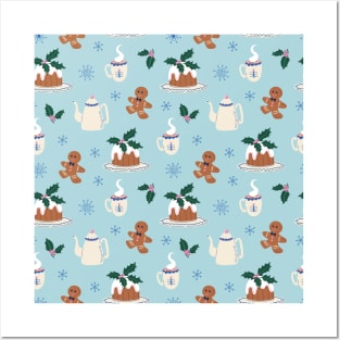 Cute Christmas pattern Posters and Art